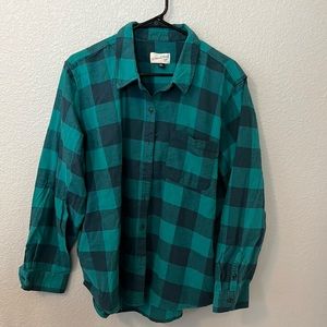 Teal flannel